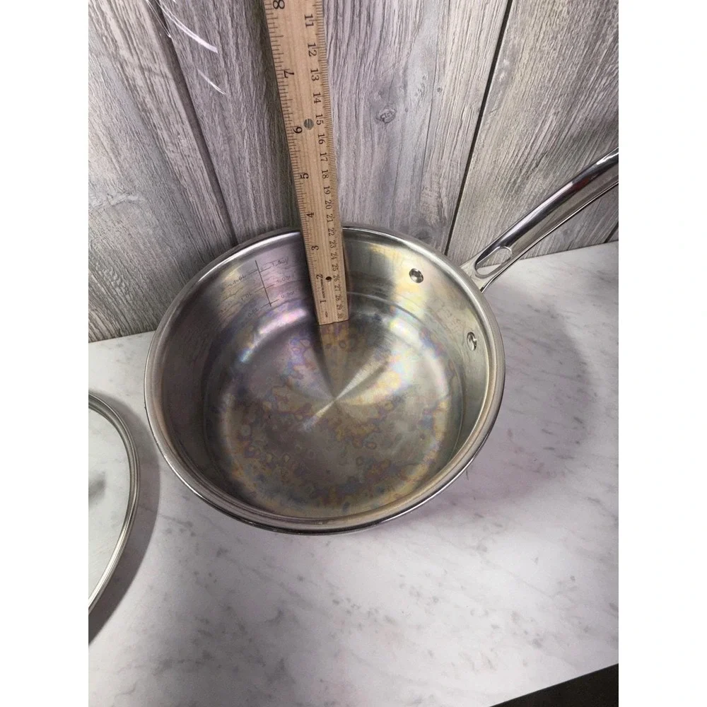 Viking 3-Ply Stainless Steel 2 Quart Saucepan  Glass Lid 40011-0122 Induction